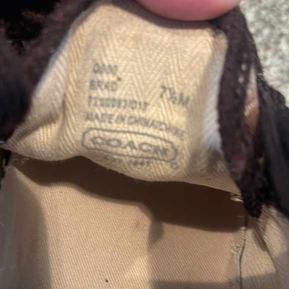 Classic Coach brown leather and tan canvas sneakers - Picture 7 of 7